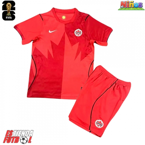Canadá Primera Equipación Niños Mundial 2026 Manga Corta (+ Pantalones cortos)